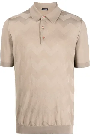 Kiton Poloshirt mit Wellenmuster