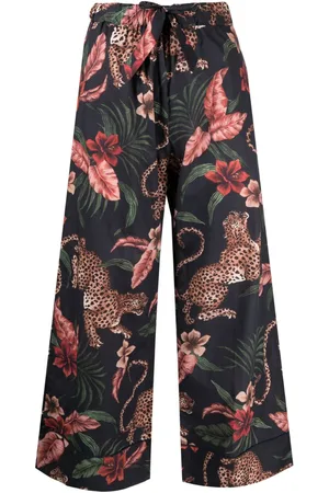 Desmond & Dempsey Pyjamahose mit Dschungel-Print