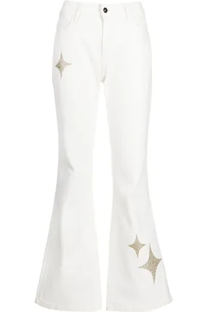 Madison.Maison Schlagjeans mit Sterne-Print