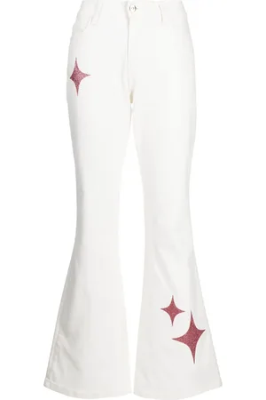 Madison.Maison Schlagjeans mit Sterne-Print