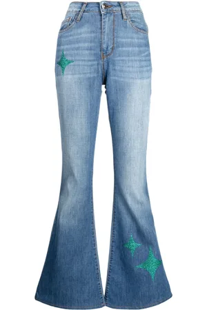 Madison.Maison Schlagjeans mit Sterne-Print