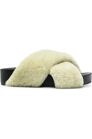 Jil Sander Sandalen mit Shearling