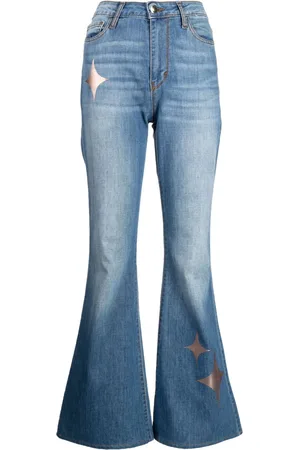 Madison.Maison Schlagjeans mit Sterne-Print