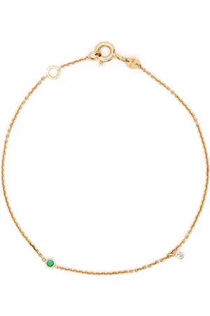 We by White Bird 18kt Clarisse Gelbgoldarmband mit Diamant und Smaragd
