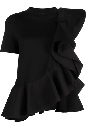 Alexander McQueen T-Shirt mit Rüschen