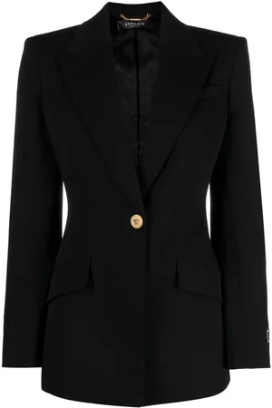 VERSACE Single-breasted wool blazer