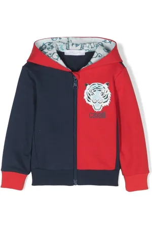 Roberto Cavalli Kapuzenjacke in Colour-Block-Optik