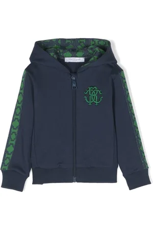 Roberto Cavalli Kapuzenjacke mit Monogrammstreifen