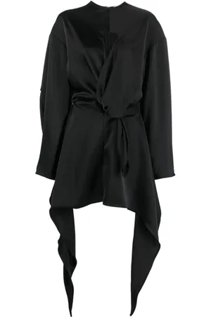 The Attico Wickelkleid mit Satin-Finish