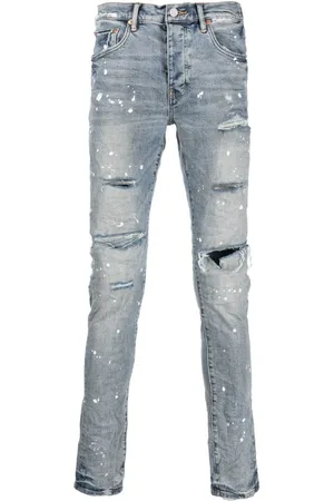 Purple Brand Halbhohe Jeans mit Distressed-Detail