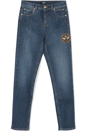 Balmain Halbhohe Straight-Leg-Jeans
