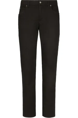 Dolce & Gabbana Slim-Fit-Jeans mit Logo-Schild