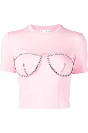 AREA T-Shirt mit Kristallen