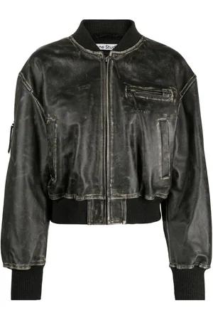 Acne Studios Lederjacke im Used-Look
