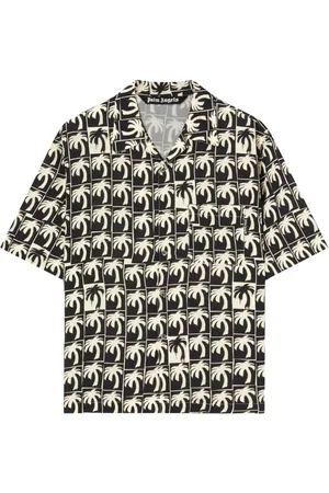 Palm Angels Bowlinghemd mit Palmen-Print