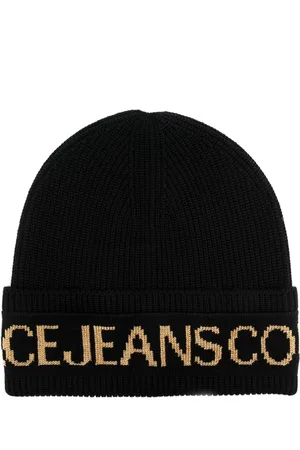 VERSACE Gerippte Mütze mit Logo-Print
