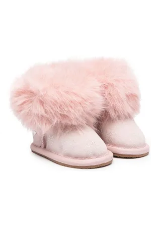 MONNALISA Wildlederstiefel mit Pelzbesatz