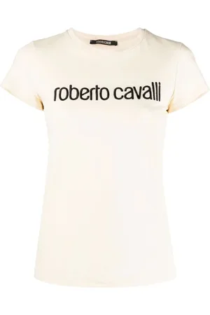 Roberto Cavalli T-Shirt mit Logo-Stickerei
