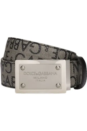 Dolce & Gabbana Jacquard-Gürtel mit Logo-Schild