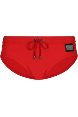 Dolce & Gabbana Badehose mit Logo-Schild