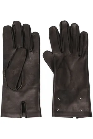 Maison Margiela Sandstorm Lederhandschuhe mit Ziernähten