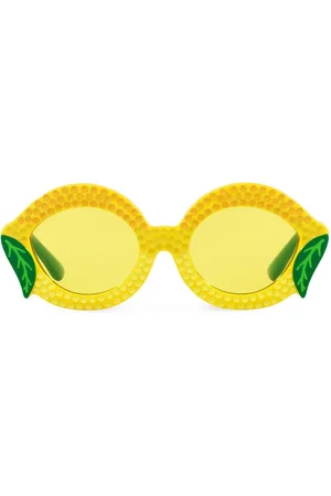 Dolce & Gabbana Farmer Sonnenbrille mit Zitronenmotiv