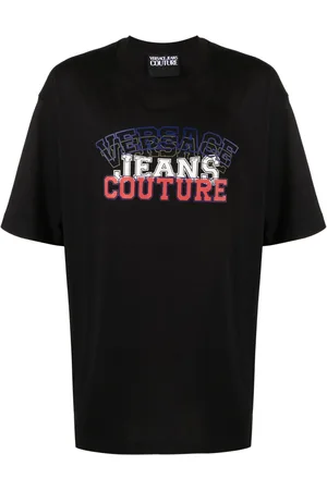 VERSACE T-Shirt mit beflocktem Logo