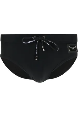 Dolce & Gabbana Badehose mit Logo-Schild