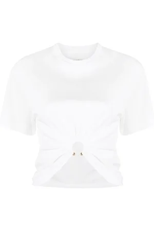 Paco rabanne T-Shirt mit gerafftem Detail