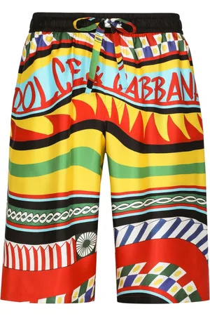 Dolce & Gabbana Bermudas aus Seide mit Carretto-Print