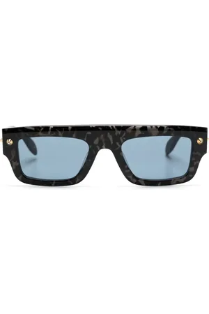 Alexander McQueen Sonnenbrille mit eckigem Gestell