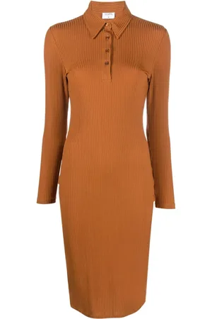 Filippa K Geripptes Poloshirtkleid