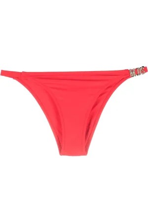 Moschino Bikinihöschen mit Logo-Schild