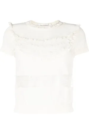 VALENTINO GARAVANI Strickoberteil mit Spitzendetail