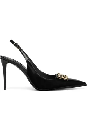 Dolce & Gabbana Slingback-Pumps mit Logo-Schild