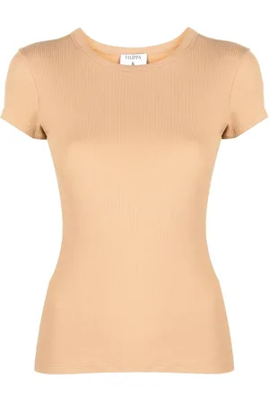 Filippa K Geripptes T-Shirt mit Rundhalsausschnitt