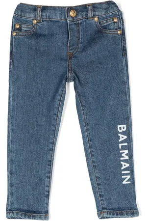 Balmain Straight-Leg-Jeans mit Logo-Print