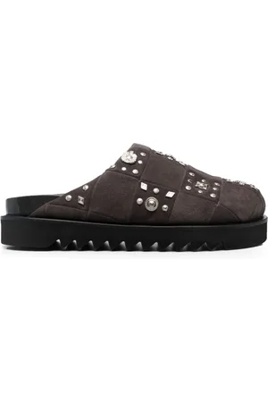 TOGA VIRILIS Slipper aus Wildleder mit Nieten