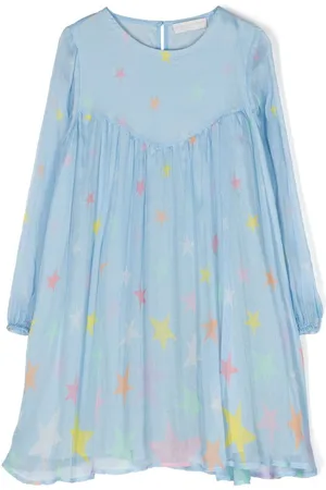 Stella McCartney Kleid aus Chiffon mit Sterne-Print