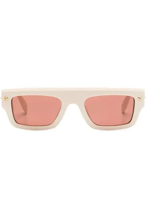 Alexander McQueen Sonnenbrille mit eckigem Gestell