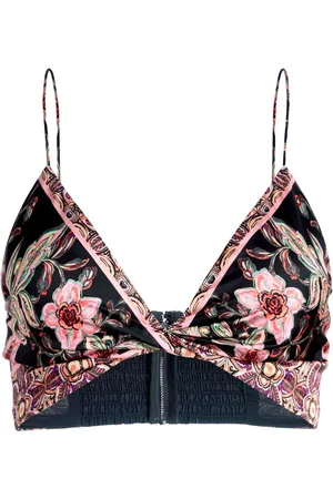 ALICE+OLIVIA Cropped-Oberteil mit Blumen-Print