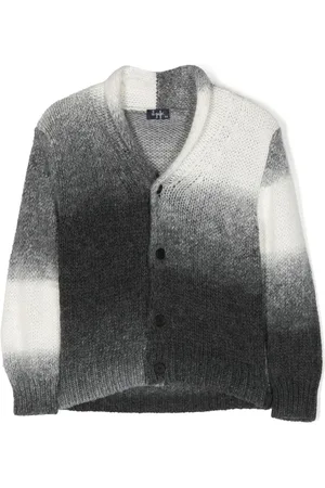 Il gufo Intarsien-Cardigan mit Farbverlauf