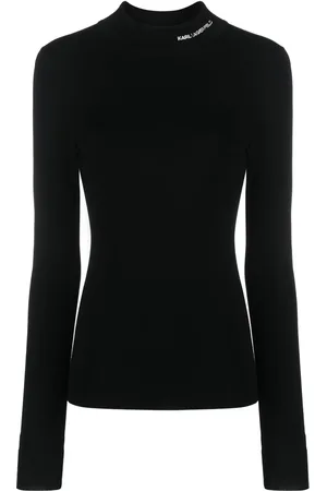 Karl Lagerfeld Rollkragenpullover mit Logo-Stickerei