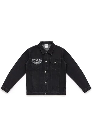 MARCELO BURLON Jeansjacke mit Bandana-Einsatz