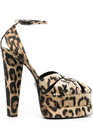 Roberto Cavalli Sandalen mit Leoparden-Print