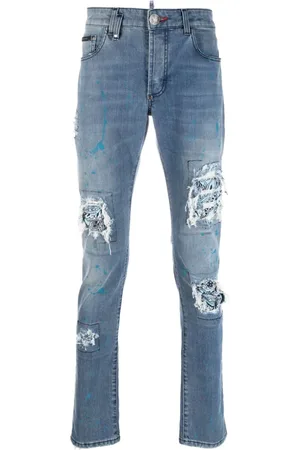 Philipp Plein Slim-Fit-Jeans mit Distressed-Detail