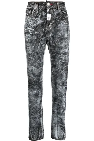 Philipp Plein Gerade Jeans mit abstraktem Print