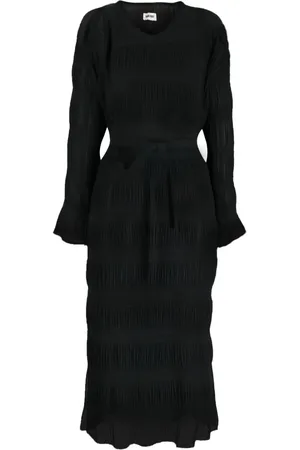 HENRIK VIBSKOV Plissiertes Midikleid mit Bindegürtel