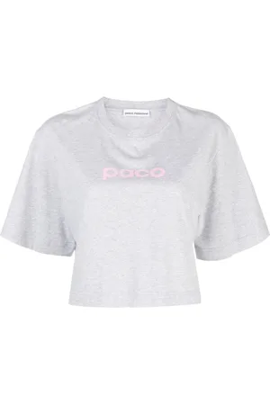 Paco rabanne Cropped-T-Shirt mit Logo-Print