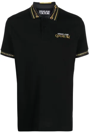 VERSACE Poloshirt mit Ketten-Print
